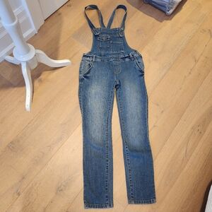24. Free People Century Denim Overalls In Blue Wash Size 24 Stretch